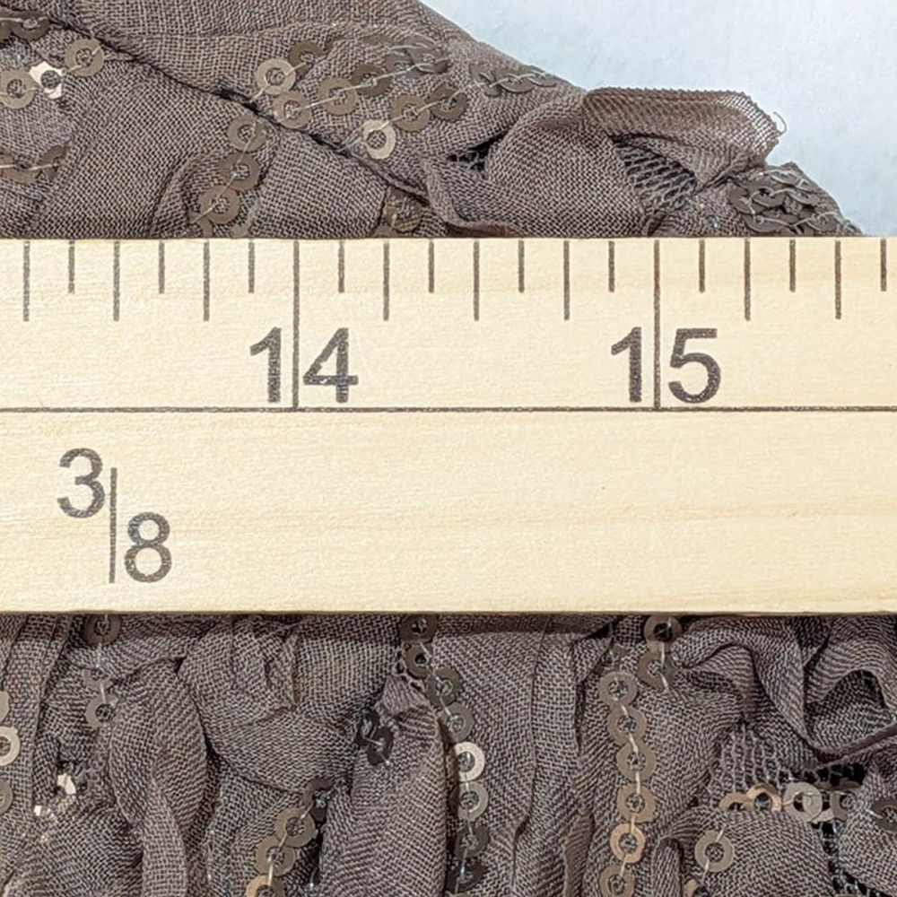 Chico's Rosette Evening Jacket Womens S Brown Vintage Glam Eclectic Grandma Luxe - Picture 6 of 11